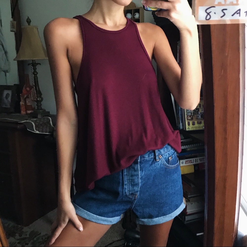Free People Tank Top - Burgundy